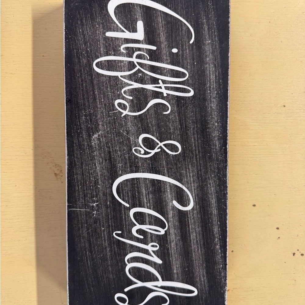 Black and White Gifts & Cards Sign